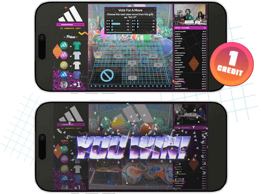 Adidas World Cup 2026 - Chat-Integrated Games, Twitch Plays, Browser Game 