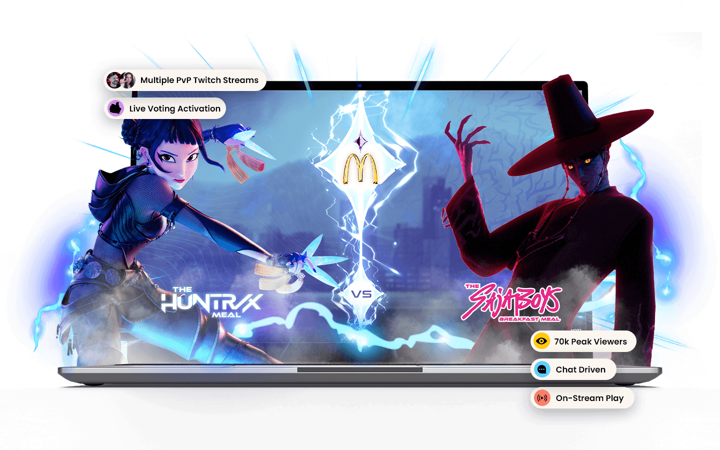 McDonalds × K-Pop Demon Hunters - Chat-Integrated Games, Twitch Plays, Browser Game 
