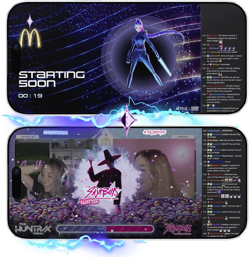 McDonalds × K-Pop Demon Hunters - Chat-Integrated Games, Twitch Plays, Browser Game 