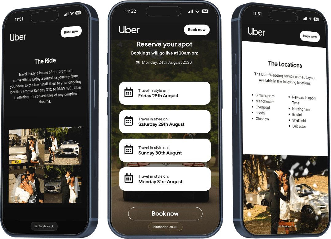 Uber Hitch 'n Ride - Website, Digital Marketing, Responsive 