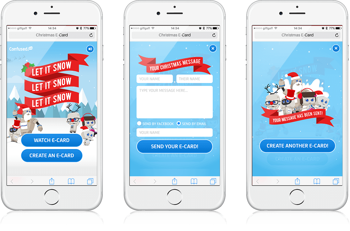 Christmas E-Card - HTML5, Cross Platform, Social App 