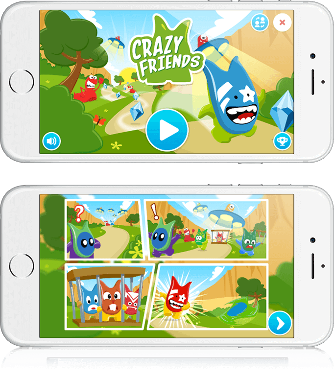 Crazy Friends - HTML5, Cross Platform, Educational Game 