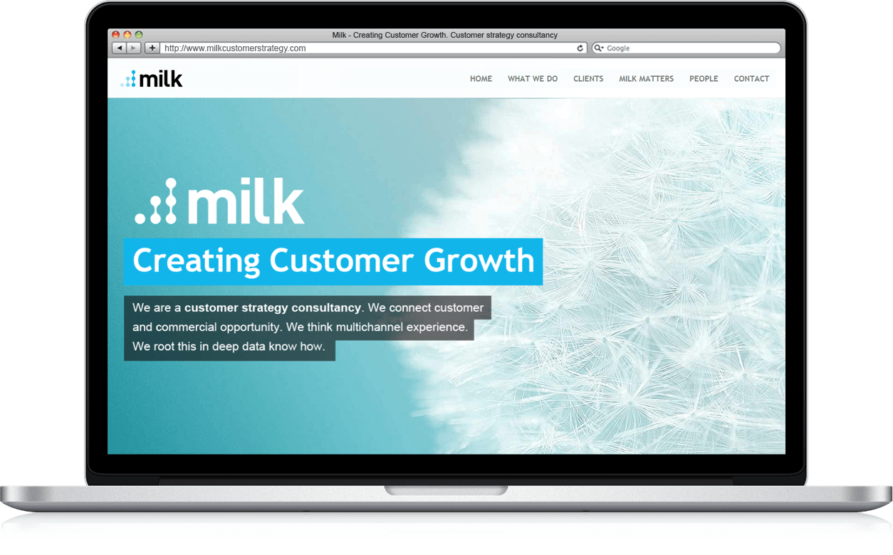 Milk Online - Website, Microsite, Cross Platform 