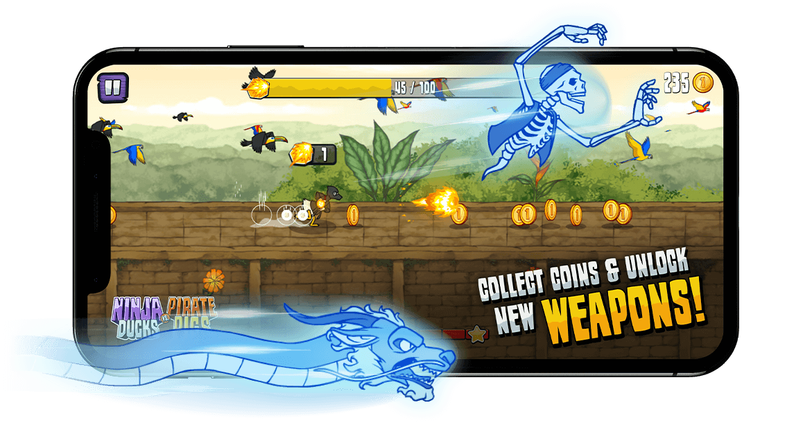 Ninja Ducks vs. Pirate Pigs - Mobile Game, iOS App, Android App 