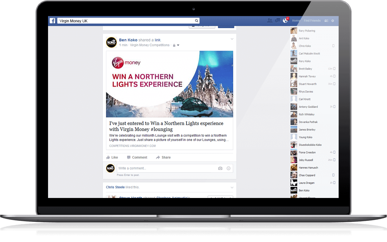 Northern Lights Experience - Competition, Facebook, Social App 